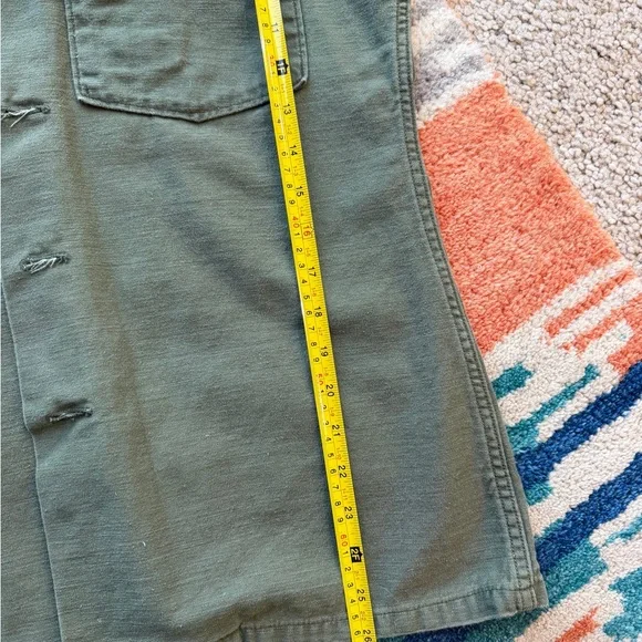 Vintage Surplus Military Army Green Button-Up Shirt Jacket - Picture 4 of 5